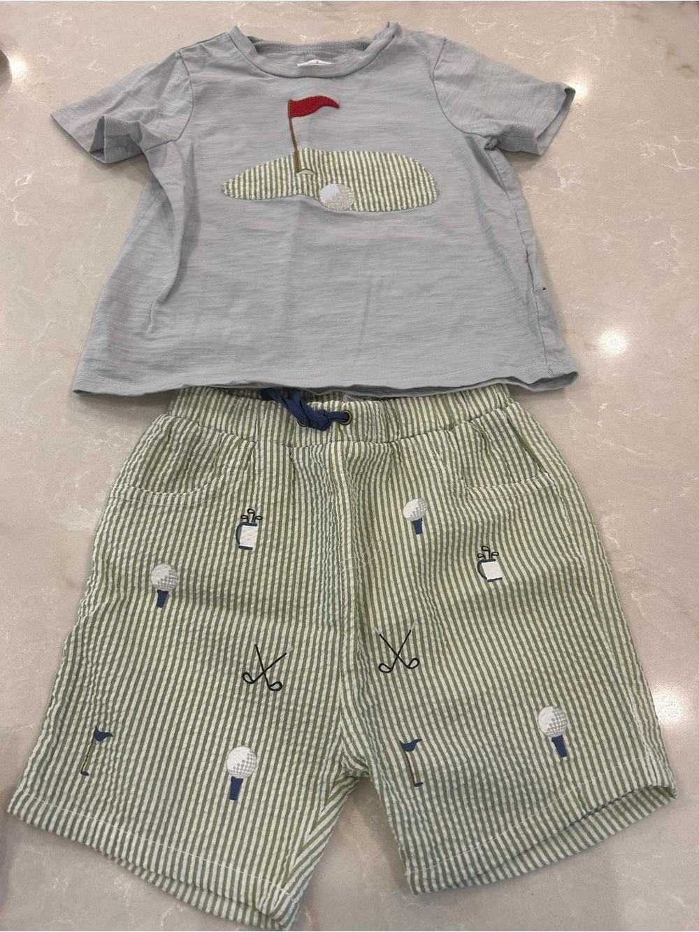 Toddler Boys Mud Pie golf outfit